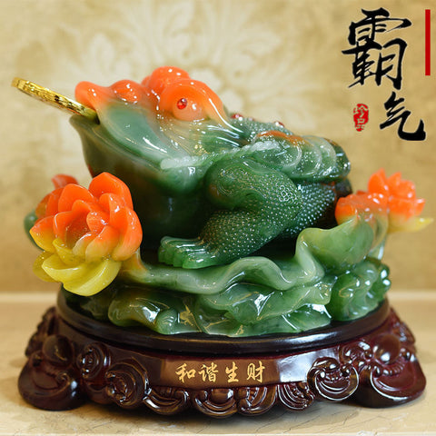 Feng Shui Three-leg Wealth Frog (Green)