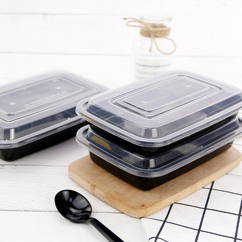 Disposable Plastic Food Container (Rectangle)